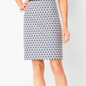 Talbots Classic Skirt Fan Print  Sz Petitie Small